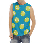 Tennis Theme Pattern Print Men's Fitness Tank Top