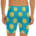 Tennis Theme Pattern Print Men's Long Boxer Briefs