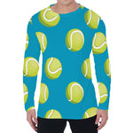 Tennis Theme Pattern Print Men's Long Sleeve T-Shirt