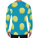 Tennis Theme Pattern Print Men's Long Sleeve T-Shirt