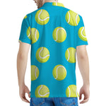 Tennis Theme Pattern Print Men's Polo Shirt