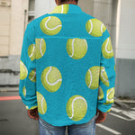 Tennis Theme Pattern Print Men's Shirt Jacket