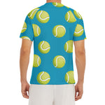 Tennis Theme Pattern Print Men's Short Sleeve Rash Guard
