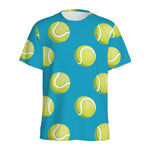 Tennis Theme Pattern Print Men's Sports T-Shirt