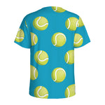 Tennis Theme Pattern Print Men's Sports T-Shirt