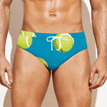 Tennis Theme Pattern Print Men's Swim Briefs