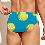 Tennis Theme Pattern Print Men's Swim Briefs