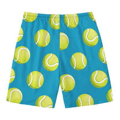 Tennis Theme Pattern Print Men's Swim Trunks