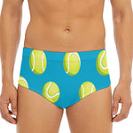Tennis Theme Pattern Print Men's Triangle Swim Briefs