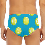 Tennis Theme Pattern Print Men's Triangle Swim Briefs