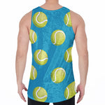 Tennis Theme Pattern Print Men's Velvet Tank Top