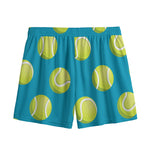 Tennis Theme Pattern Print Mesh Shorts