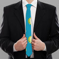 Tennis Theme Pattern Print Necktie