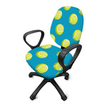 Tennis Theme Pattern Print Office Chair Cover
