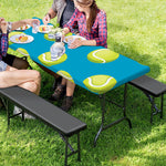 Tennis Theme Pattern Print Picnic Table Cover