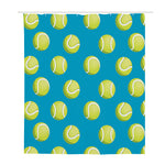 Tennis Theme Pattern Print Polyester Shower Curtain