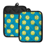 Tennis Theme Pattern Print Pot Holders With Pocket