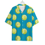 Tennis Theme Pattern Print Rayon Hawaiian Shirt