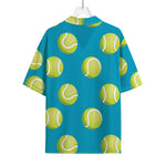 Tennis Theme Pattern Print Rayon Hawaiian Shirt
