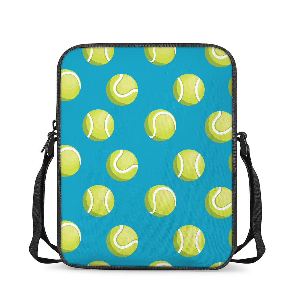 Tennis Theme Pattern Print Rectangular Crossbody Bag