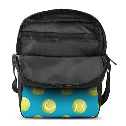 Tennis Theme Pattern Print Rectangular Crossbody Bag