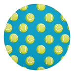 Tennis Theme Pattern Print Round Blanket