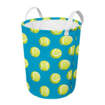 Tennis Theme Pattern Print Round Laundry Basket