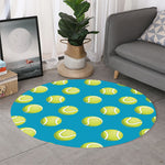 Tennis Theme Pattern Print Round Rug