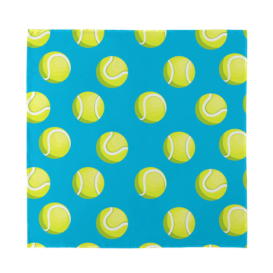 Tennis Theme Pattern Print Silk Bandana