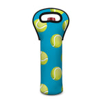 Tennis Theme Pattern Print Single Neoprene Wine Tote