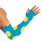Tennis Theme Pattern Print Sun Protection Arm Sleeves
