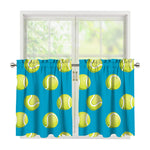 Tennis Theme Pattern Print Tier Curtains