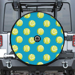 Tennis Theme Pattern Print Tire Cover With Camera Hole