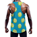 Tennis Theme Pattern Print Training Tank Top