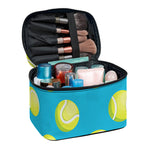 Tennis Theme Pattern Print Travel Makeup Bag