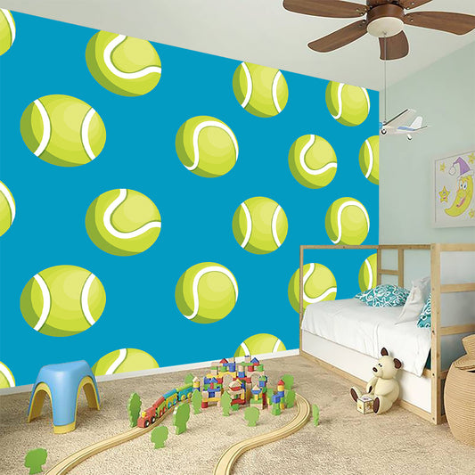 Tennis Theme Pattern Print Wall Sticker