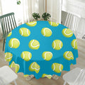Tennis Theme Pattern Print Waterproof Round Tablecloth