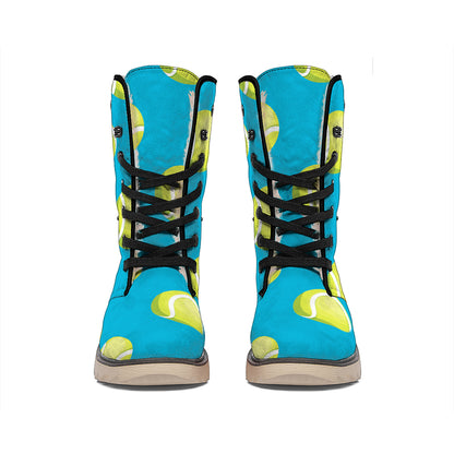 Tennis Theme Pattern Print Winter Boots