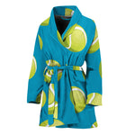 Tennis Theme Pattern Print Women's Bathrobe