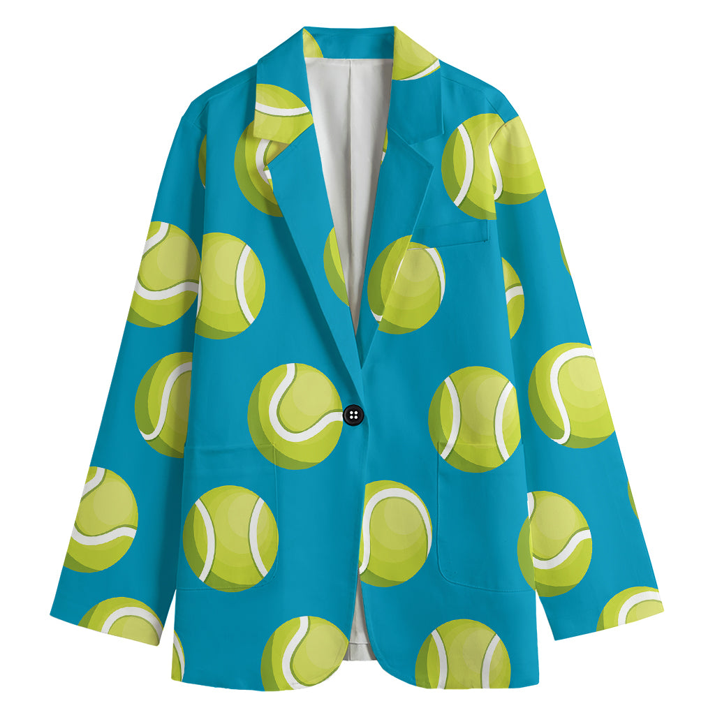 Tennis Theme Pattern Print Women's Blazer