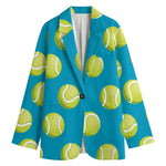 Tennis Theme Pattern Print Women's Blazer
