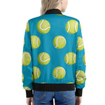 Tennis Theme Pattern Print Women's Bomber Jacket