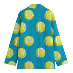 Tennis Theme Pattern Print Women's Cotton Blazer