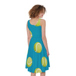 Tennis Theme Pattern Print Women's Sleeveless Dress