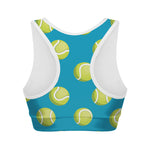 Tennis Theme Pattern Print Women's Sports Bra