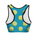 Tennis Theme Pattern Print Women's Sports Bra