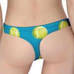 Tennis Theme Pattern Print Women's Thong