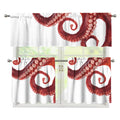 Tentacles Of Octopus Print 3 Piece Kitchen Curtains