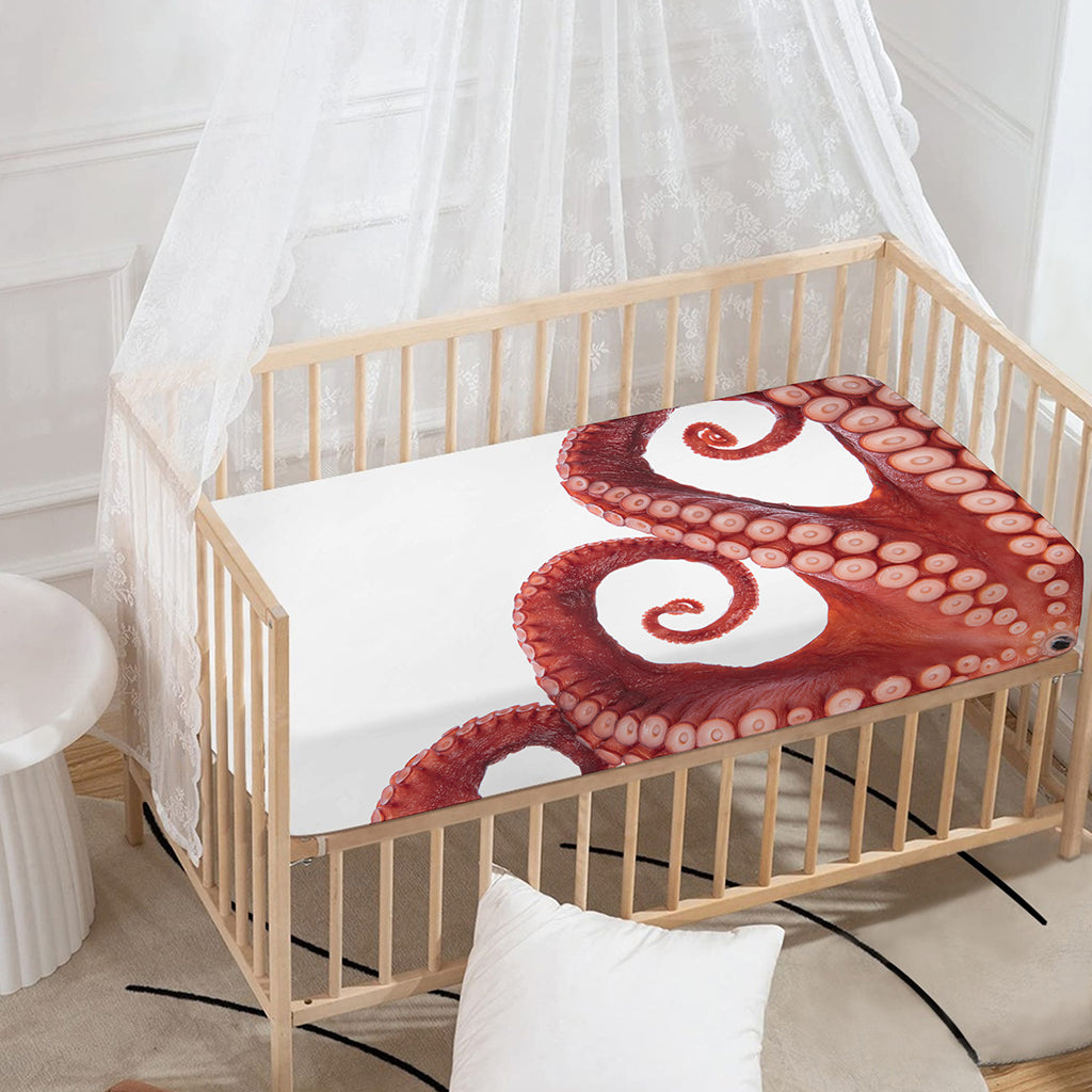 Tentacles Of Octopus Print Baby Crib Sheet