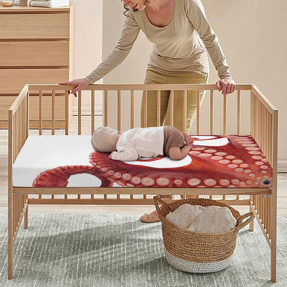 Tentacles Of Octopus Print Baby Crib Sheet